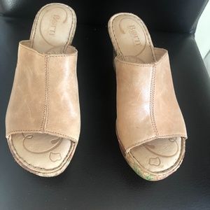 Bjorn leather wedges